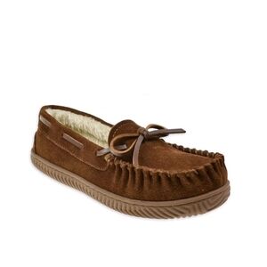Boy's Brown Moccasin Slippers